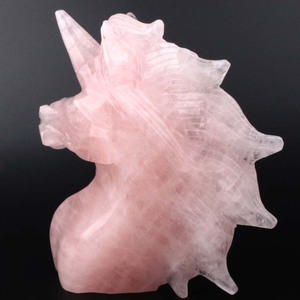 Venta al por Mayor de Tallados de Gemas de Cristal Natural, Hermoso Unicornio de Cristal de Cuarzo Rosa con Propiedades Curativas - Product Image 2