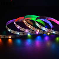 Bande LED adressable 5050 magique 30 LED/M 30 Pixel/M DC12V RGBW avec point de rupture de pixel continu, IC SPI intelligent LC8808, données de sauvegarde Ra90