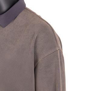 TOPSHOW High Quality Boxy V-neck Acid Wash Drop Shoulder T-<b>shirt</b> 100% Cotton Heavyweight Long Sleeve <b>Waffle</b> T <b>Shirt</b> for Men - Product Image 5