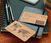 Kartu Bisnis kayu NFC kustom ramah lingkungan tahan air Mini Tag Akses Hotel kartu RFID