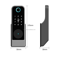 WAFU IP66 étanche Tuya Smart WIFI télécommande Double empreinte digitale numérique aluminium bois porte jante serrure de porte caractéristiques de sécurité
