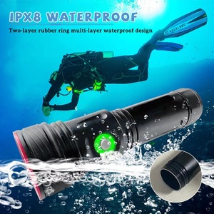 ไฟฉายดำน้ำ 3000LM IP68 กันน้ำลึก 100 เมตร ไฟฉาย LED แบบพิเศษสำหรับดำน้ำ ตกปลา ตั้งแคมป์ - Product Image 5