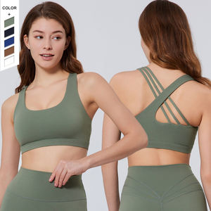여성용 심리스 스포츠 브라 고강도 통기성 충격 방지 지원 요가 크로스 핏을 실행하기위한 도매 새로운 디자인 - Product Image 1