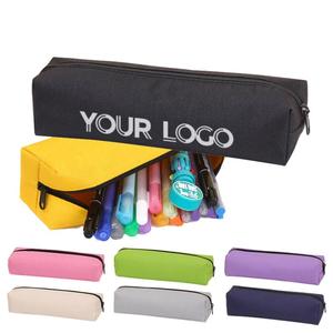 0717 Custom Oxford Cloth Zipper Pencil <b>Bag</b> with Logo Wholesale Portable Stationery Storage Pen Case - Product Image 2