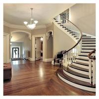 Escalier Circulaire Personnalisé de Luxe avec Marches en Bois Massif et Structure Métallique pour Escalier de Maison Moderne