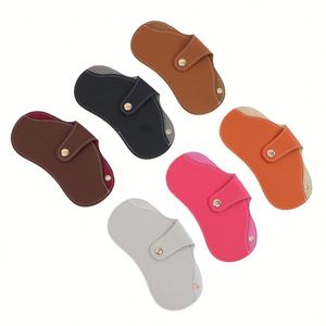 Portable Slim Sunglasses Pouch Soft PU Leather Eyeglasses Bag <b>Glasses</b> <b>Case</b> Holder with Strap Necklace - Product Image 2