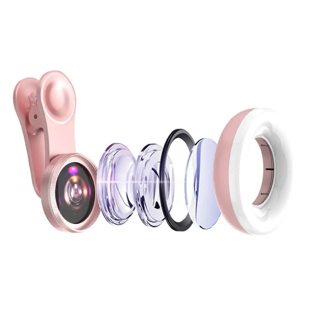 Wholesale Macro HD Photography Fill Light for Eyelash Extensions makeup Mobile Phone 15x macro lens for smartphone light