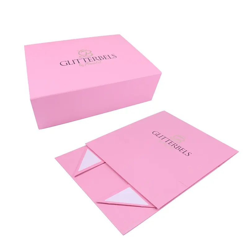 Magnetic Gift Boxes Foldable Christmas White Hard Box With Closure Lid
