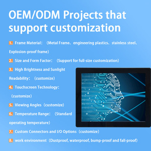 Tùy chỉnh tùy chỉnh Tempered Glass <span class=keywords><strong>LCD</strong></span> mở khung điện dung Wall Mount Touch Panel <span class=keywords><strong>PC</strong></span> HDMI IP65 không thấm nước Màn hình Màn hình - Product Image 4
