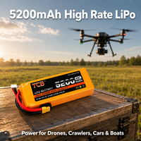 Batterie Lipo TCB 5200mAh à décharge élevée 2S~12S 7.4V-44.4V 25C 30C 40C 60C 90C 100C 120C Batterie polymère lithium haute puissance