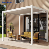 Pavillon de jardin avec auvent résistant aux UV et structure en aluminium multifonctionnelle