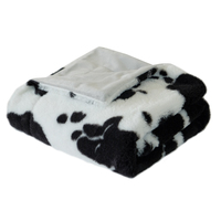 Vente chaude en gros, couverture pour animaux de compagnie, chat, chien, personnalisée, lavable, luxueuse, de qualité supérieure, douce, en peluche, écologique, à imprimé floral