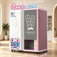 Photomaton instantané Purikura personnalisable en libre-service avec caméra intégrée rose