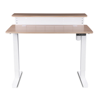 Bureau d'ordinateur double, petit bureau électrique à deux pieds, bureau intelligent réglable en hauteur avec mécanisme de levage motorisé