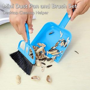 New Round <b>Keyboard</b> <b>Mini</b> Sweeping Broom Set for Desktop Small Size with Dustbin <b>Keyboard</b> Cleaning Brush - Product Image 5