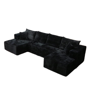 Sofá Modular em Forma de U para Família Grande, Sofá Nuvem Sem Estrutura, Composição Compacta, Sem Montagem, Com Chaise Dupla - Product Image 1
