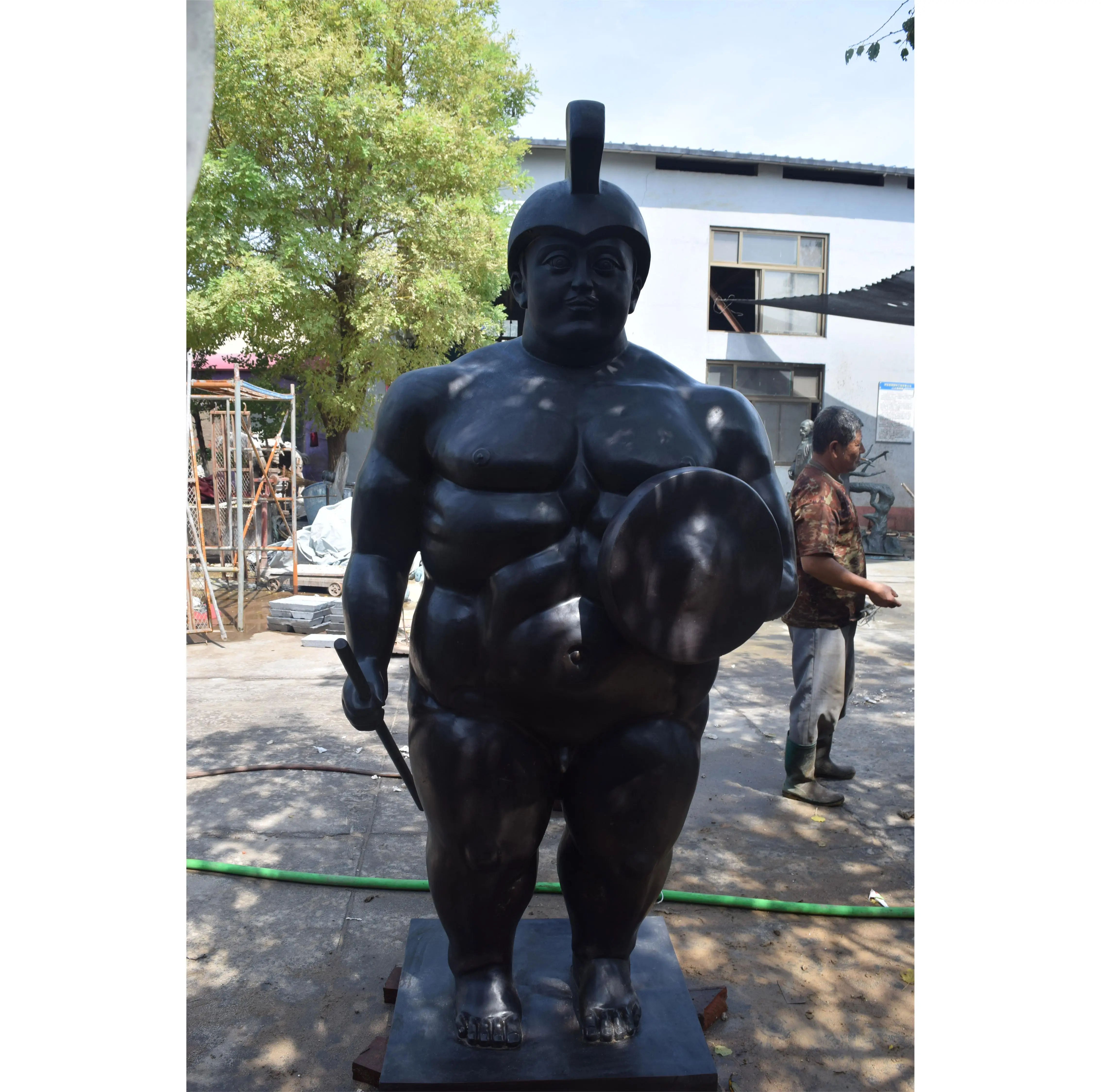 Warrior Garden Decor Statue Metal Craft Casting Bronze Sculpture
