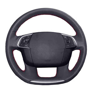 Housse de volant de voiture en cuir microfibre et daim modèle personnalisé 38CM pour <span class=keywords><strong>Citroen</strong></span> C4 C4L 2011-2015 <span class=keywords><strong>DS4</strong></span> - Product Image 2