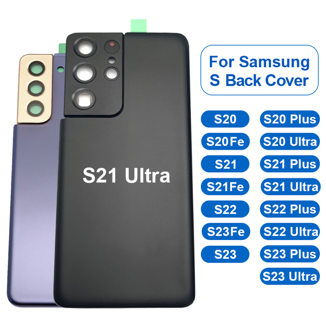 S23 Ultra S22+ OEM NEW Glass Back Cover Replacement S23 S22 Ultra S20 Plus S21+ Battery Cover Rear Door Housing Case for Samsung