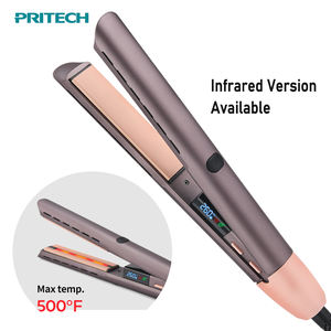 Lisseur à cheveux professionnel PRITECH en aluminium avec plaques ioniques infrarouges, température maximale de 260 à 500°F, pour la maison et le salon - Product Image 1