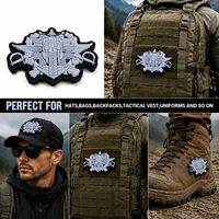 Badge 3D personnalisé en PVC, étanche, avec fixation auto-agrippante ou à coudre, en caoutchouc souple pour sacs et accessoires vestimentaires