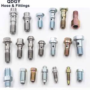 Matériel de fixation de haute qualité en acier inoxydable frein hydraulique tuyau ligne raccord de tuyau M12x1 <span class=keywords><strong>M10</strong></span> simple Double boulon Banjo creux - Product Image 6