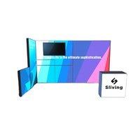 Support de rideau d'exposition haut de gamme pour stand publicitaire TV, profil en aluminium pour caisson lumineux mince