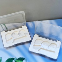 Boîte moulée en plastique ABS pour pinceaux de maquillage, palette de couleurs personnalisée à trois tons, capacité de 4g, pour correcteur cosmétique