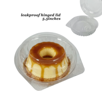 Boîte à gâteau en plastique PET avec logo personnalisé, emballage hermétique pour sucreries, boîte de 5,5 pouces avec couvercle à charnière transparent, boîte ronde pour flan et cheesecake