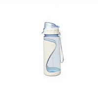 Bouteille d'eau de sport portable, tasse en plastique à double paroi avec sangle, tasse d'eau d'extérieur pour l'été, 1 pièce