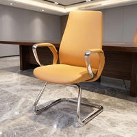 Chaise de réunion contemporaine confortable en cuir, mobilier de bureau, chaises de direction pour le bureau