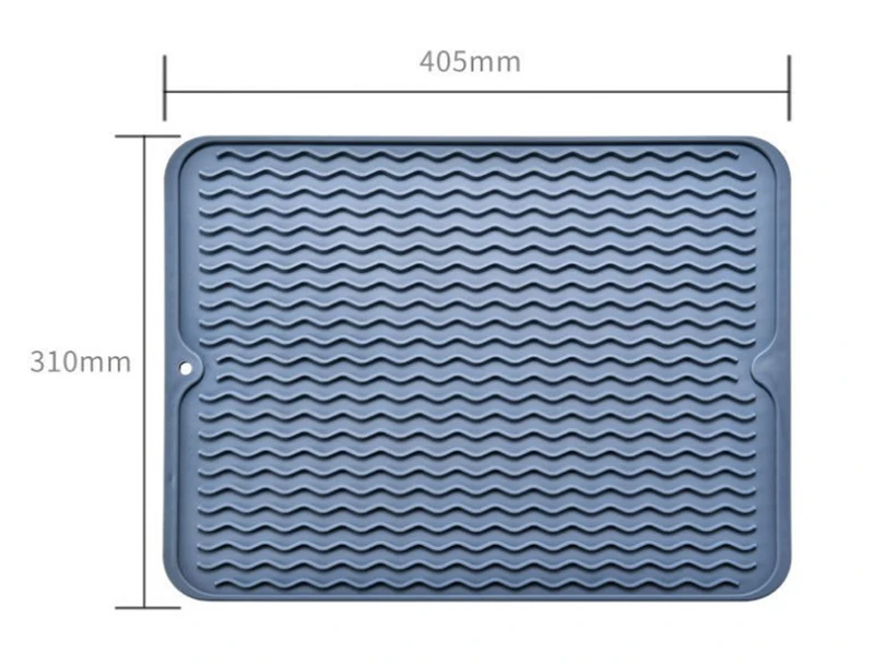 2023 New Arrivals Kitchen Gadgets Easy to Drain and Clean Silicone Mat For Sink Silicone Dish Sink Drying Mat