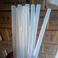 Bâtons de colle thermofusible transparents, fins, en silicone, adhésifs, de qualité industrielle, en matériau thermoplastique pour les travaux manuels DIY