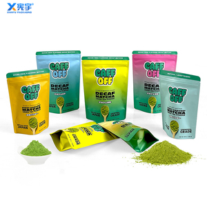 Sachet Doypack Personnalisé avec Logo 250g 500g <span class=keywords><strong>1kg</strong></span> pour Matcha, Emballage Plastique Anti-humidité avec Fermeture Zip pour Tisane et Complément Protéiné - Product Image 1
