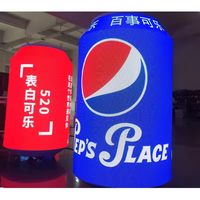 Afficheur LED réfrigéré personnalisé de type canette avec refroidisseur, écran publicitaire P1.8 P2.5 pour la vente au détail et le marketing