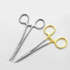 Pinza Hemostática KEWO, Pinza de Bloqueo Tipo Mosquito, Acero Inoxidable, Bañada en Oro, Porta Agujas Veterinario, Instrumento Quirúrgico - Product Image 4