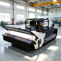 Cortadora de Césped a Gasolina de 4 Tiempos y 420cc con Control Remoto, Ancho de Corte de 1000mm, Cortadora RC para Mantenimiento de Huertos