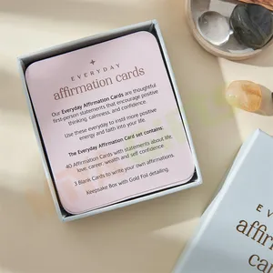 custom paper daily affirmation cards for women girl motivational inspirational mindfulness quote 40 deck cards with gift box