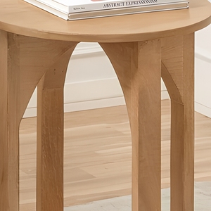 Table d'appoint ronde <span class=keywords><strong>en</strong></span> bois de manguier massif faite à la main et table basse pour salon - Product Image 4