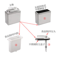 Pompa Dispenser Saus Selai & Kecap Stainless Steel 1L yang Tahan Lama untuk Peralatan Dapur Katering