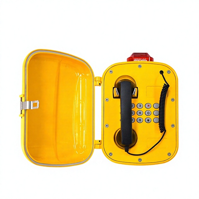 Waterproof Dustproof Fiber-Optic Telephone for Coal Prep Plant Port Vessel Underground Tunnels & Mines