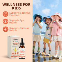 Huile de poisson liquide pure naturelle OEM pour enfants, gouttes d'oméga 3 EPA DHA, stimulant cérébral, suppléments pour la santé et la mémoire, gouttes d'oméga 3 DHA pour enfants