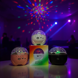 <b>Bluetooth</b> <b>Speaker</b> <b>With</b> <b>Light</b> Party Lighting Effect Colorful Disco Ball Lamp For Indoor Outdoor Use - Product Image 3