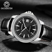 OCHSTIN – montre automatique pour hommes, mouvement mécanique, calendrier, étanche, bracelet en cuir lumineux, boucle magnétique