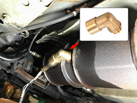 Codo de latón mecanizado por CNC, rosca de precisión para sellado a prueba de fugas, ideal para inspección de emisiones y ajuste de motores