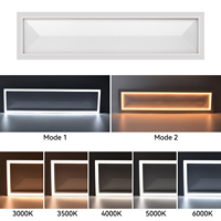 Lámpara de Techo Plana de Superficie Regulable de 300x1200 mm (1x4 pies), 5CCT, 40W, con Luz Nocturna para Cocina y Sala de Estar, Directo de Fábrica