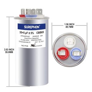 <span class=keywords><strong>Condensateur</strong></span> double AC pour compresseur 35 + 5uF 440V 50/60Hz 40/70/21 certifié UL - Product Image 3
