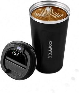 Custom Temperature Control Display Stainless Steel <b>Double</b> <b>Wall</b> Coffee Cups Smart Travel Coffee <b>Mugs</b> With Timer - Product Image 1