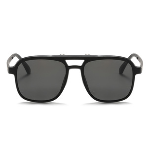 Lmamba 2193 Newest Trendy 2 in 1 Clip on Magnetic Shades Polarized Custom Logo TR90 <b>Large</b> Square <b>Frame</b> Unisex Sunglasses - Product Image 4