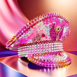 Sombrero de Capitán Steampunk con Pedrería y Logotipo Personalizado, Bajo MOQ, Ideal para Noches de <span class=keywords><strong>Fado</strong></span> y Fiestas Musicales en Lisboa - Product Image 4